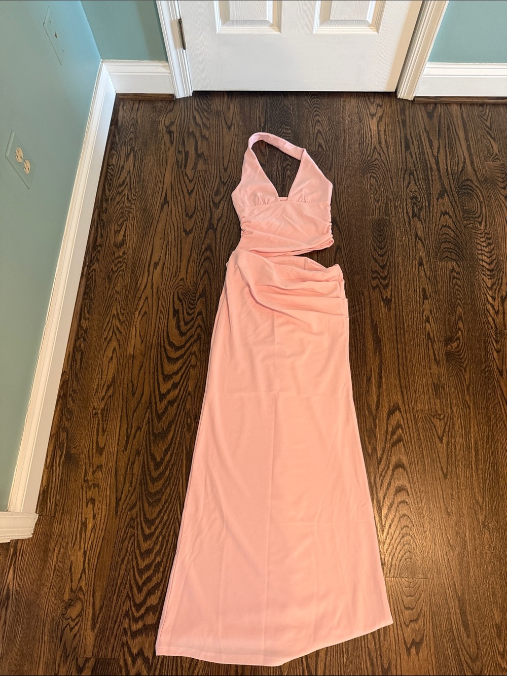 Peppermayo Blush Pink Halter Maxi Dress